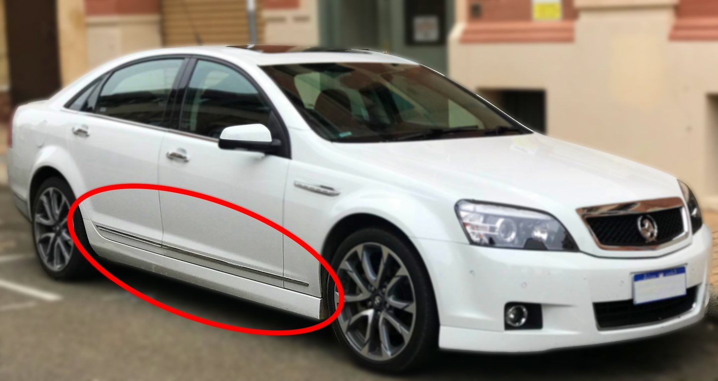 Holden Caprice lower chrome door mould set USED