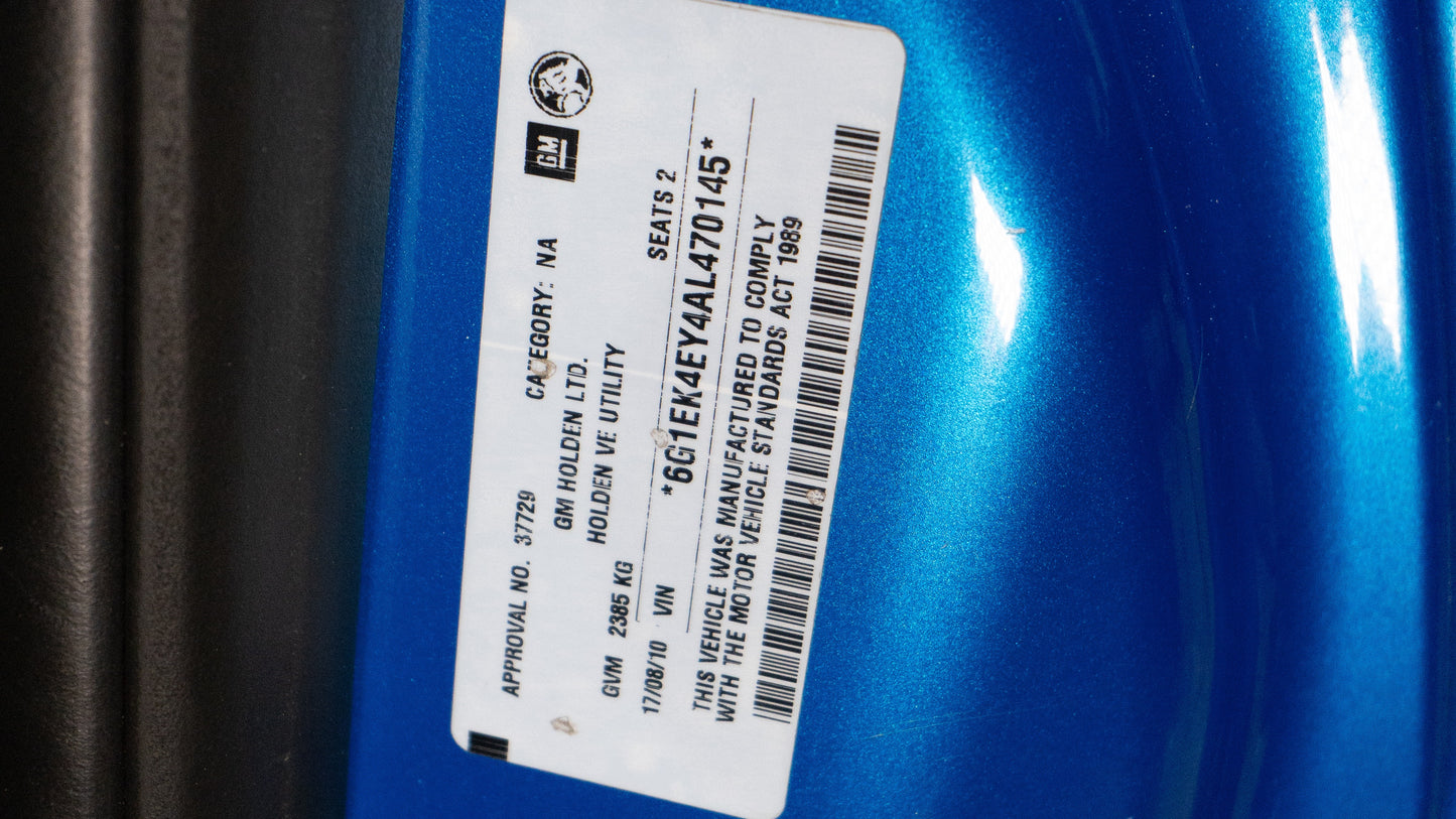 2010 Holden VE SS Ute VooDoo Blue