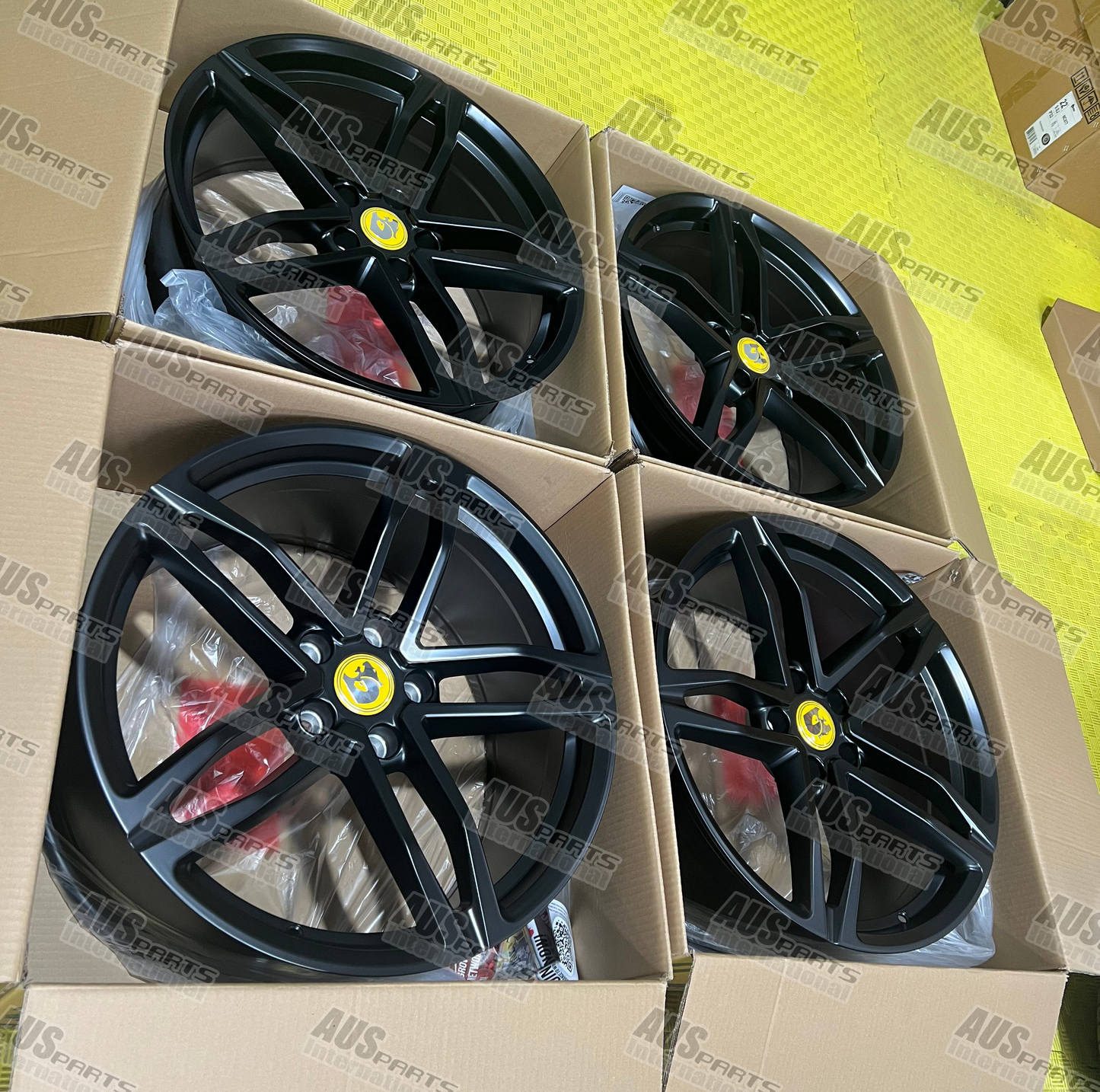 Rimfire 20" Staggered Wheel SET Gloss Black NEW