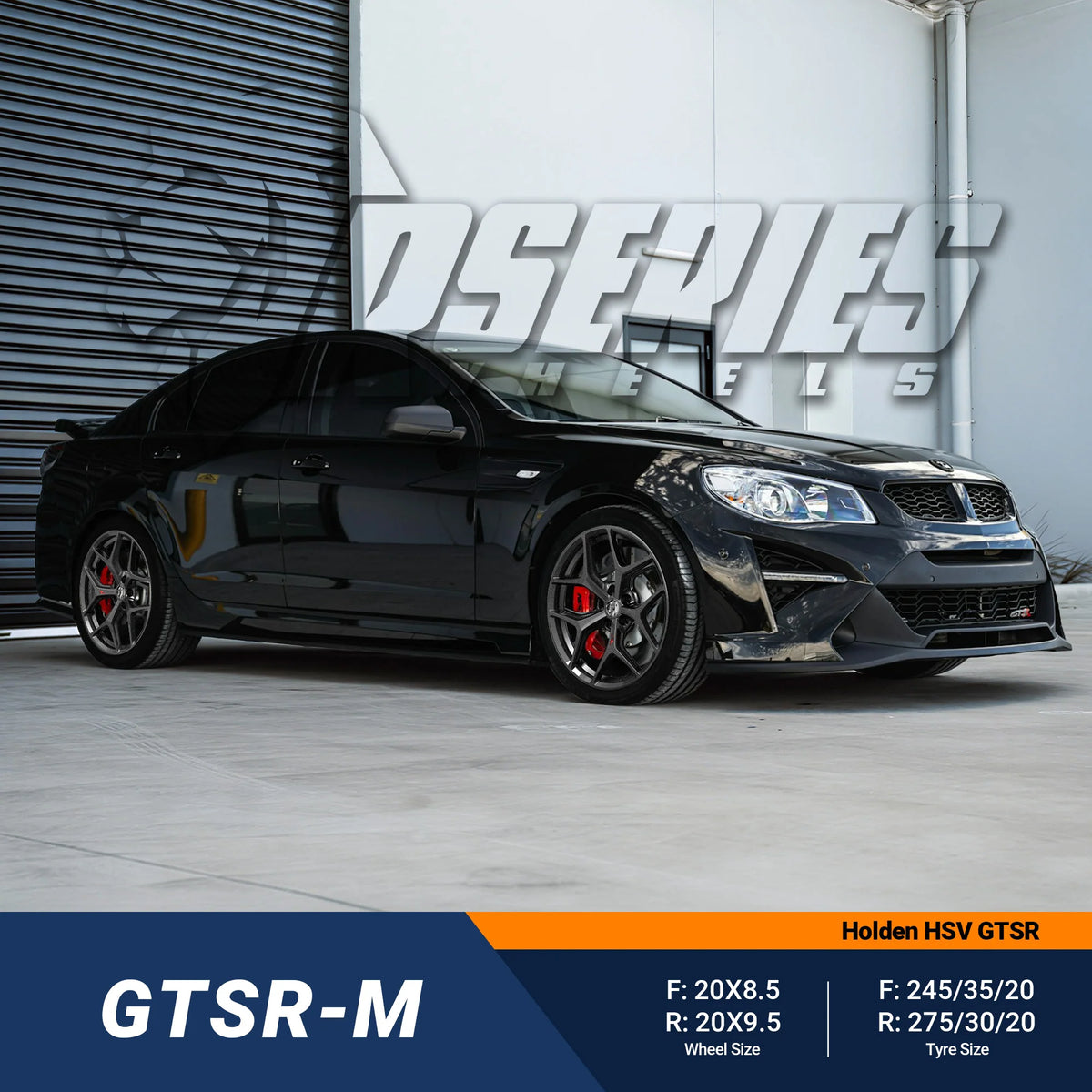 HSV GTSR Staggered 20" Wheels RS Metallic Black NEW