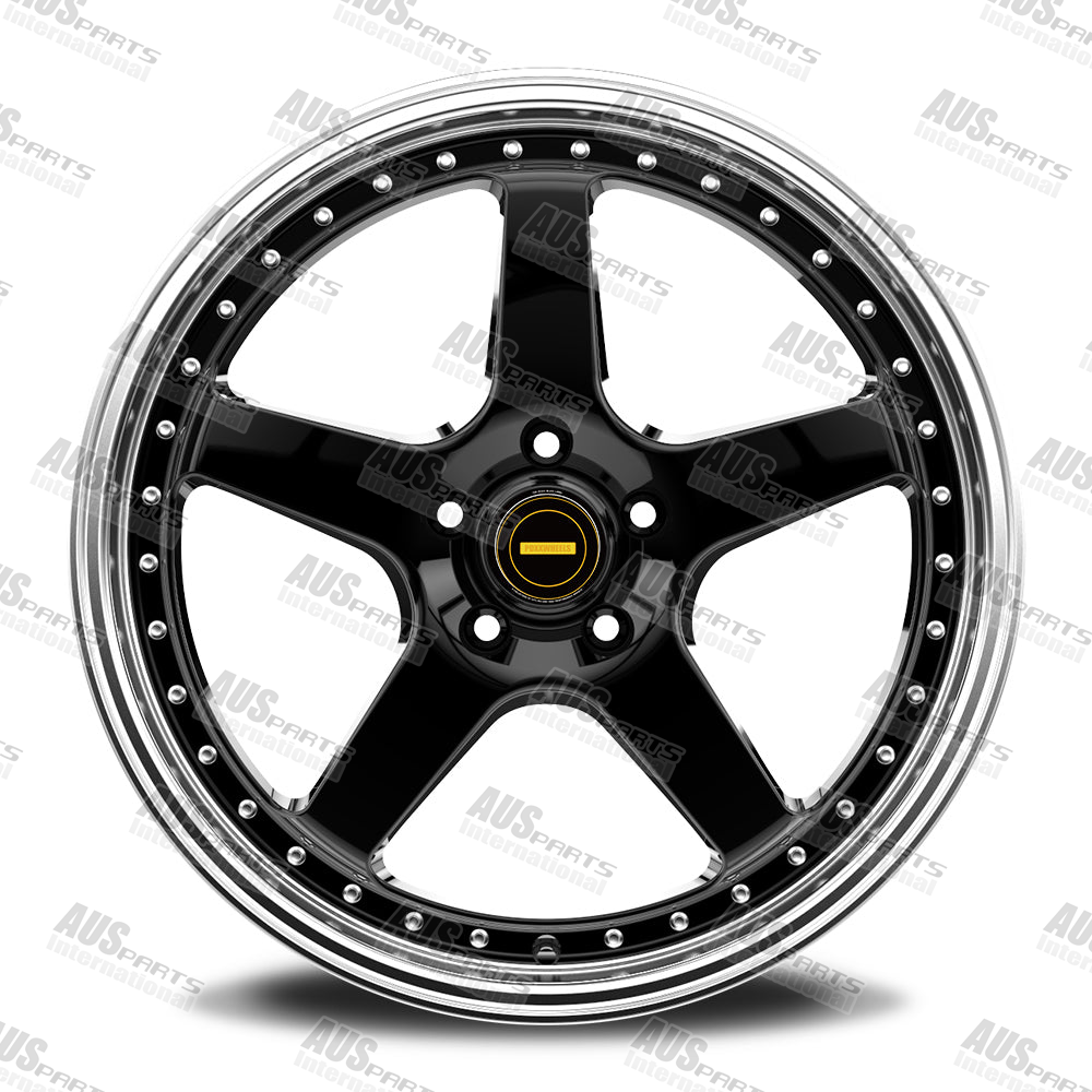 Simmons FR1 20" Staggered Wheel Set Gloss Black Machined lip NEW