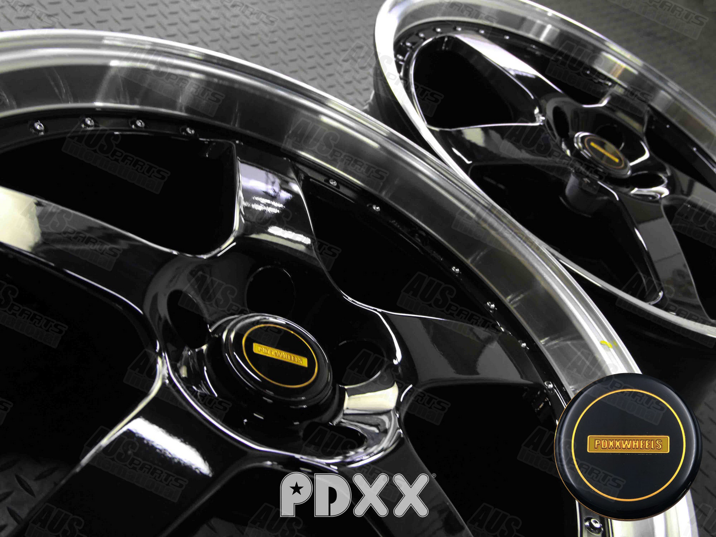 Simmons FR1 20" Staggered Wheel Set Gloss Black Machined lip NEW