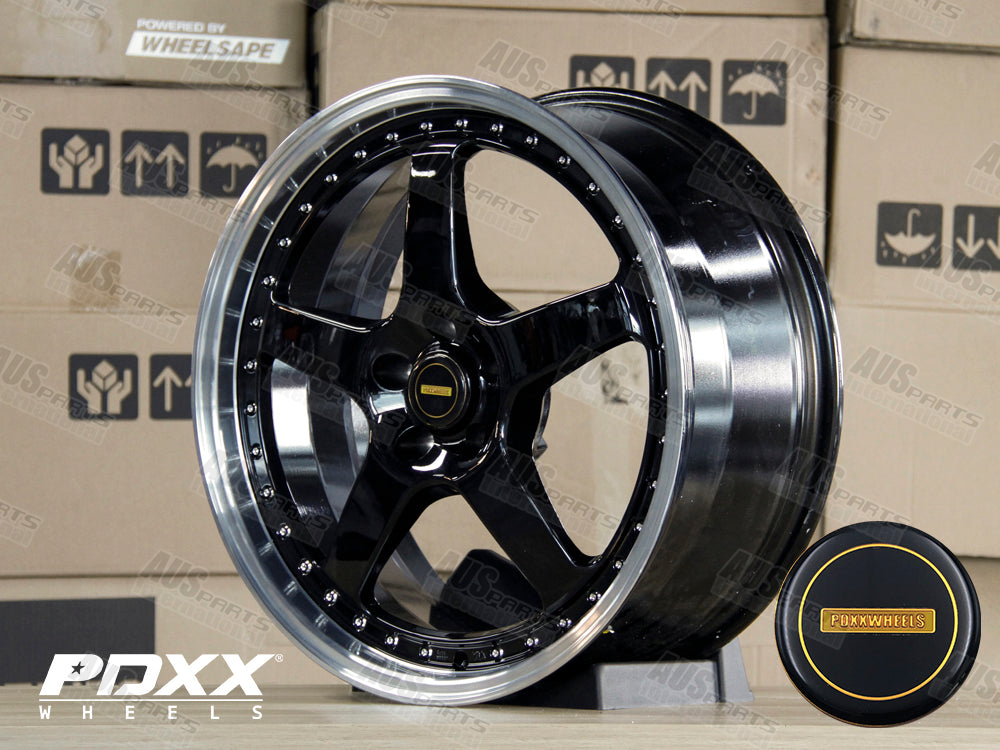 Simmons FR1 20" Staggered Wheel Set Gloss Black Machined lip NEW