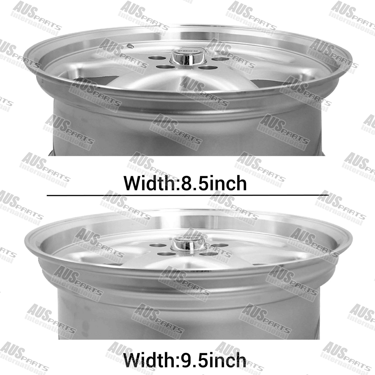 Walkinshaw 20" Staggered Wheel Set Silver Machined lip NEW