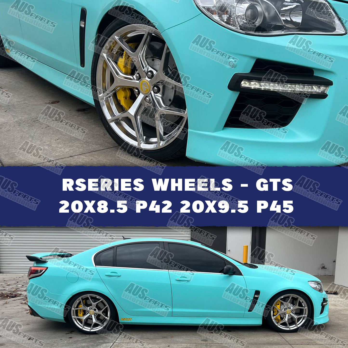 HSV GTSR Staggered 20" Wheel SET Shadow Chrome NEW