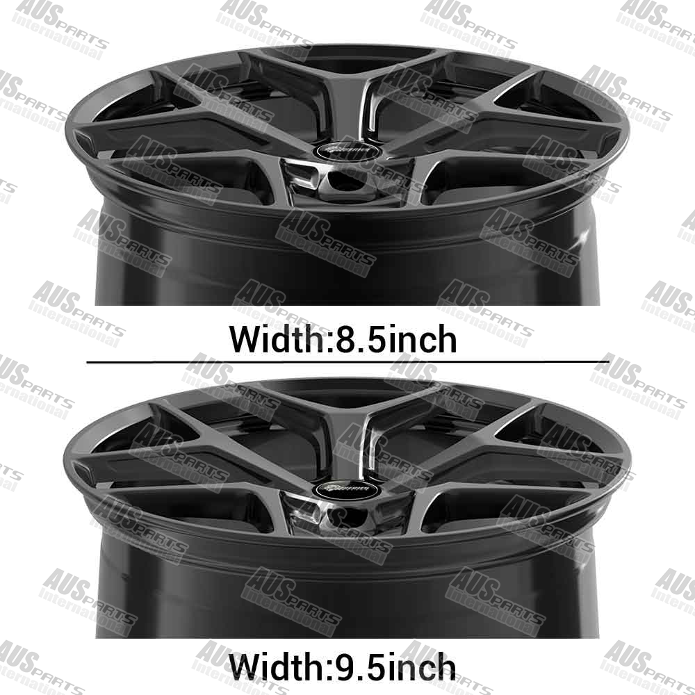 HSV GTSR Staggered 20" Wheel SET Gloss Black NEW