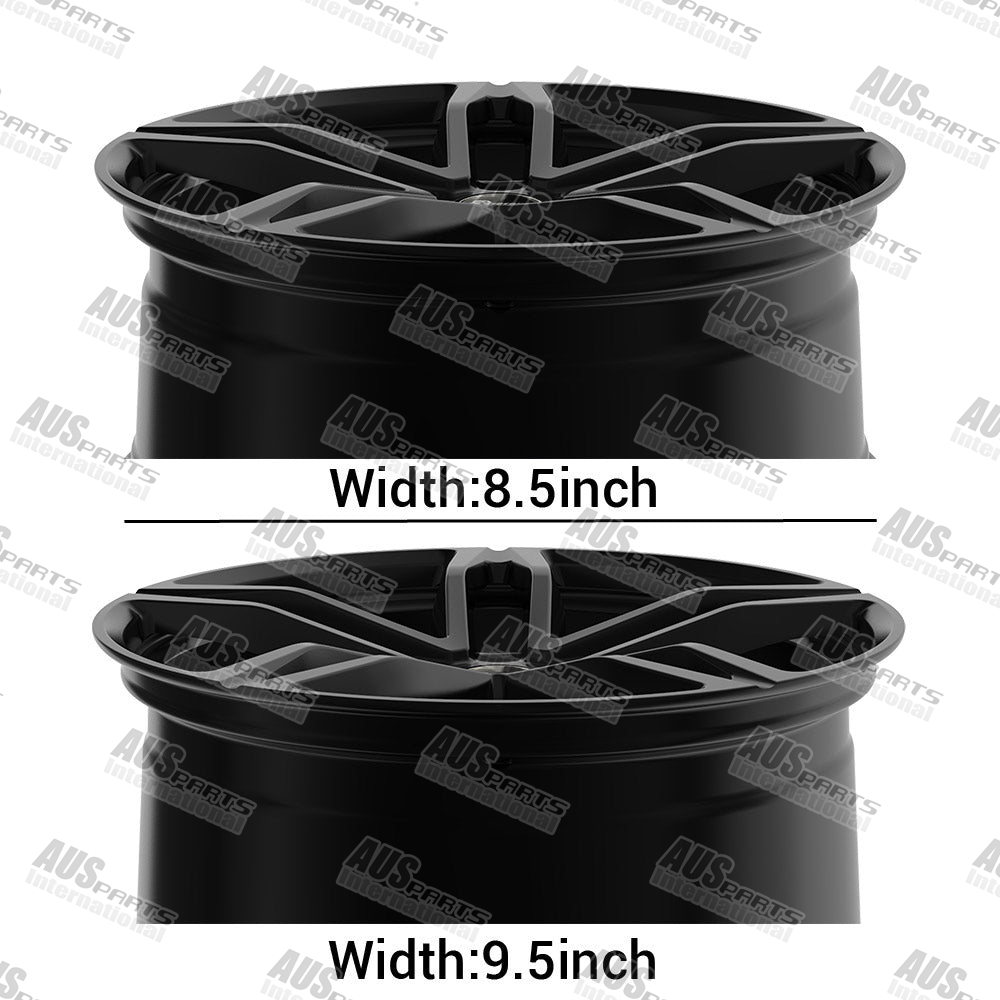 Rimfire 20" Staggered Wheel SET Gloss Black NEW
