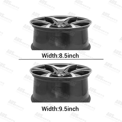 HSV R8 Staggered 20" Wheels Gunmetal Machined face NEW