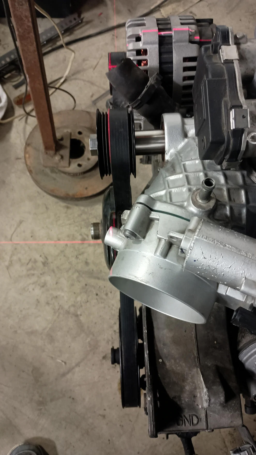 Hellcat pulley adaptor spacer to suit VT-VZ LS Engine (F-BODY SPACING)