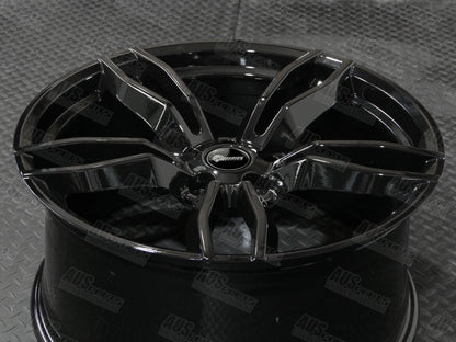 HSV Rapier Staggered 20" Wheel SET Gloss Black NEW