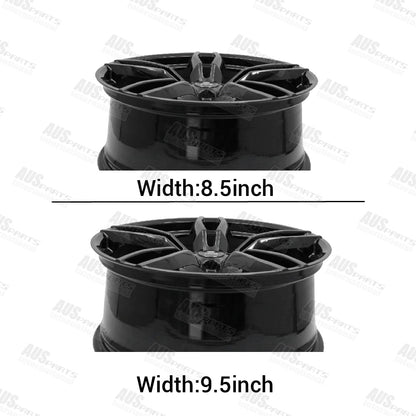 HSV Rapier Staggered 20" Wheel SET Gloss Black NEW