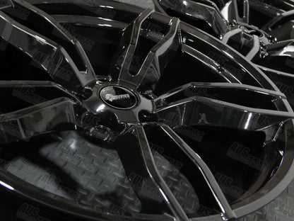 HSV Rapier Staggered 20" Wheel SET Gloss Black NEW