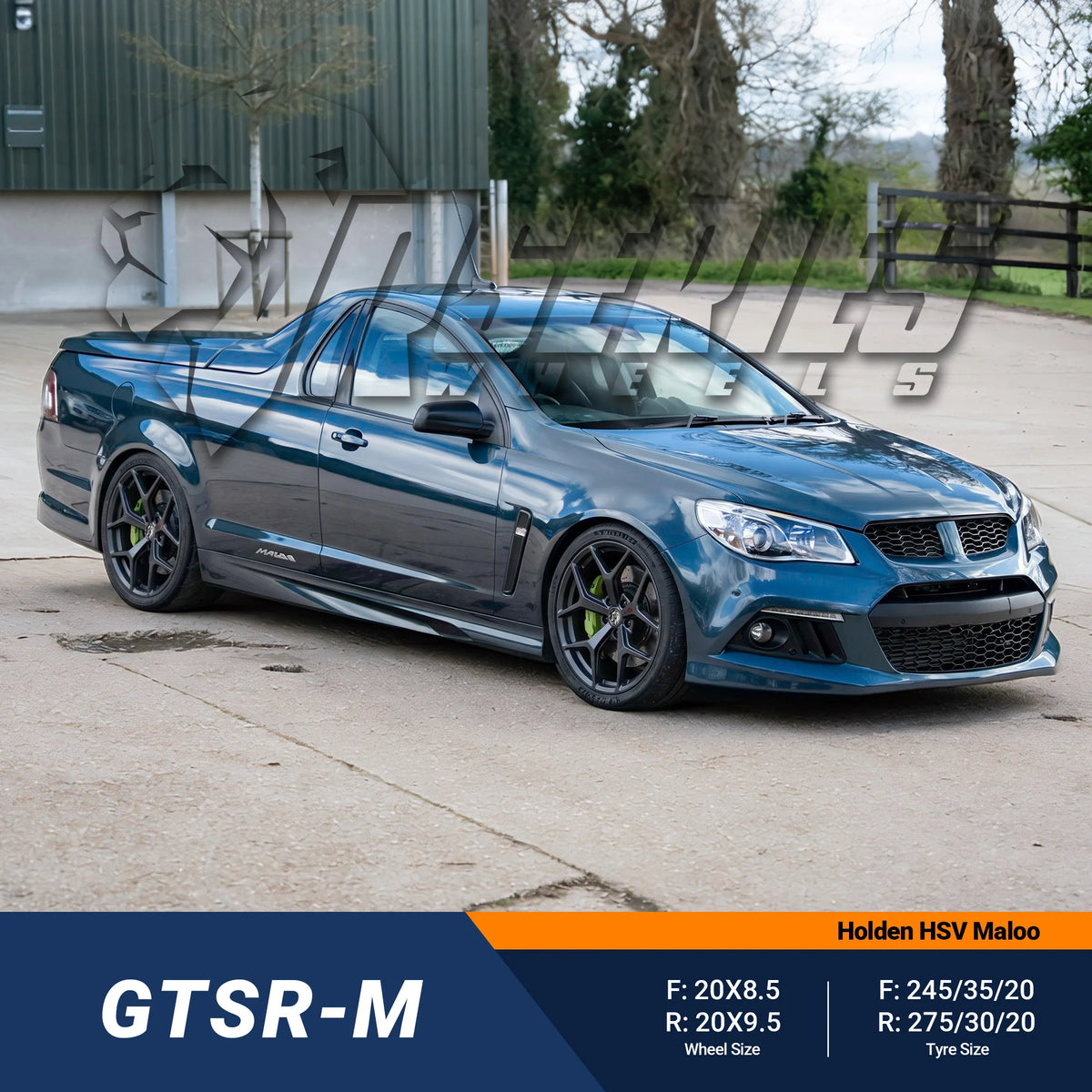 HSV GTSR Staggered 20" Wheels RS Metallic Black NEW
