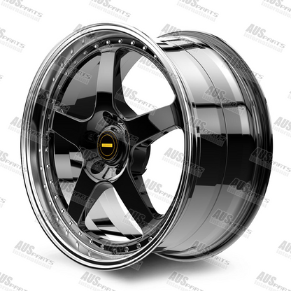 Simmons FR1 20" Staggered Wheel Set Gloss Black Machined lip NEW