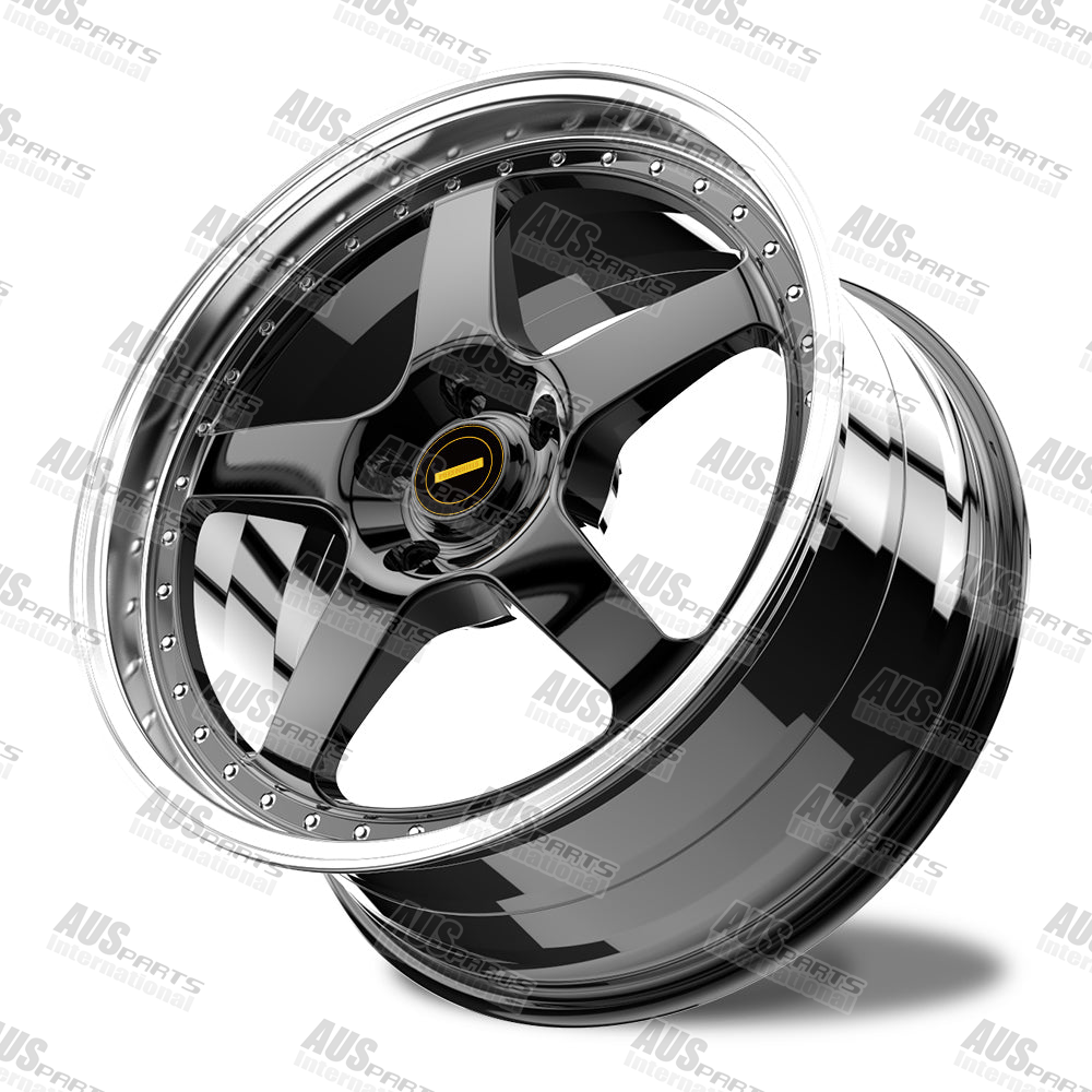 Simmons FR1 20" Staggered Wheel Set Gloss Black Machined lip NEW