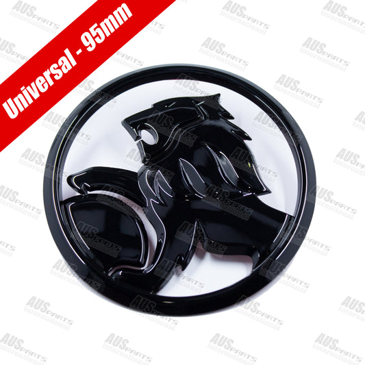 Holden trunk badge gloss black 95mm universal fitment NEW