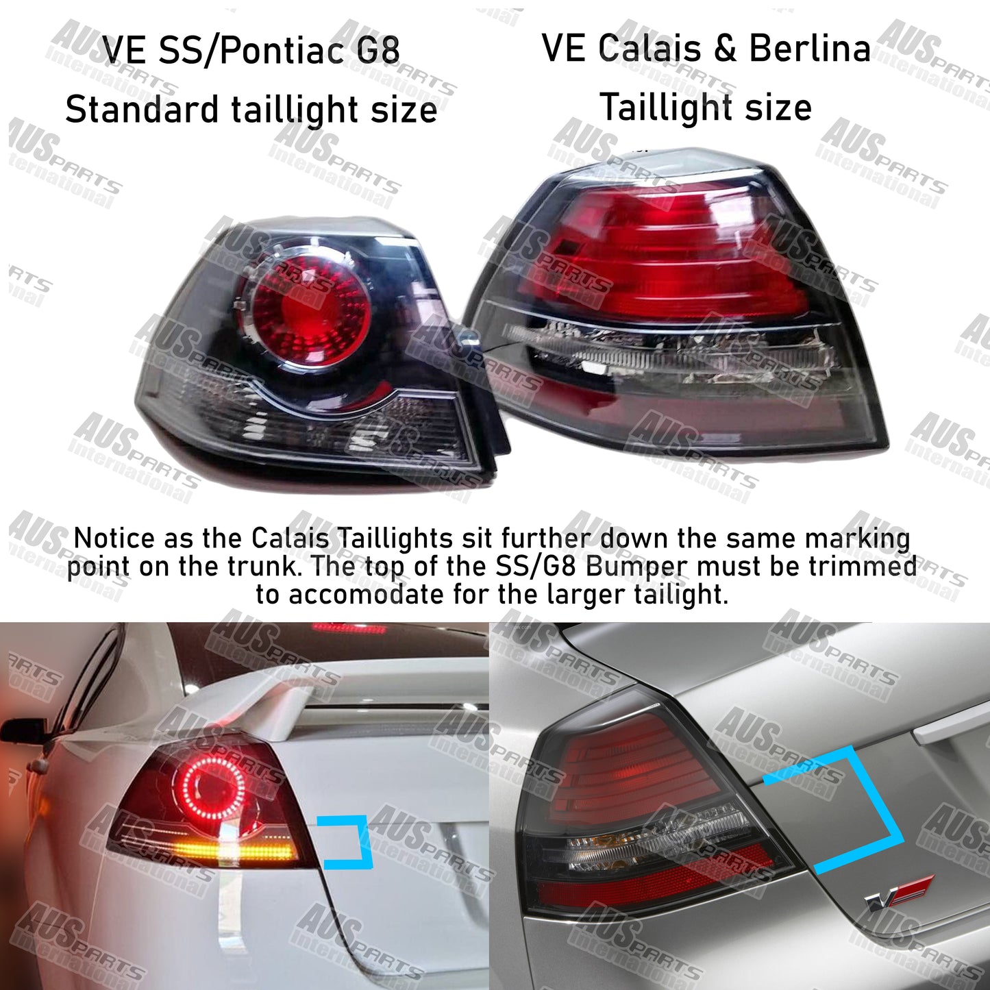 Holden Calais Taillights PAIR for Pontiac G8 NEW