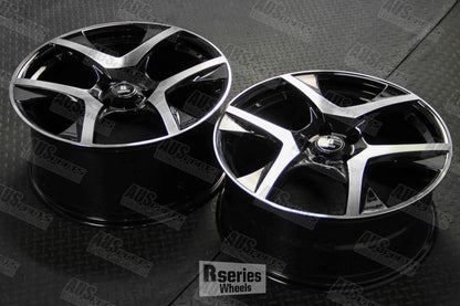 HSV R8 Staggered 20" Wheel SET Black Machined face NEW