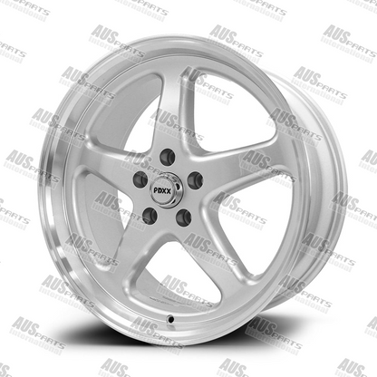 Walkinshaw 20" Staggered Wheel Set Silver Machined lip NEW