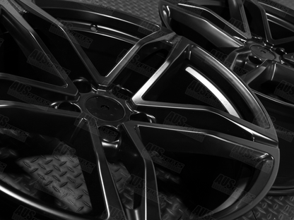 LS88 20" Staggered Wheel Set Gloss Black NEW